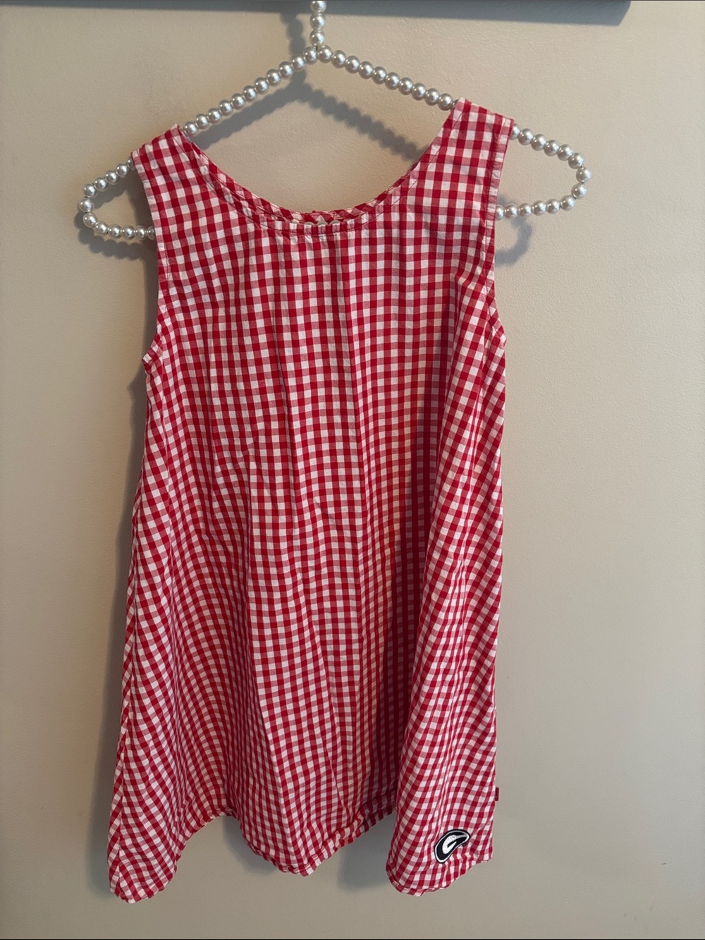 Garb Girls Georgia Bulldogs Dress XL Red White Gingham Plaid Sleeveless UGA